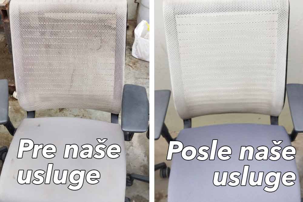 Pre i posle pranja stolice